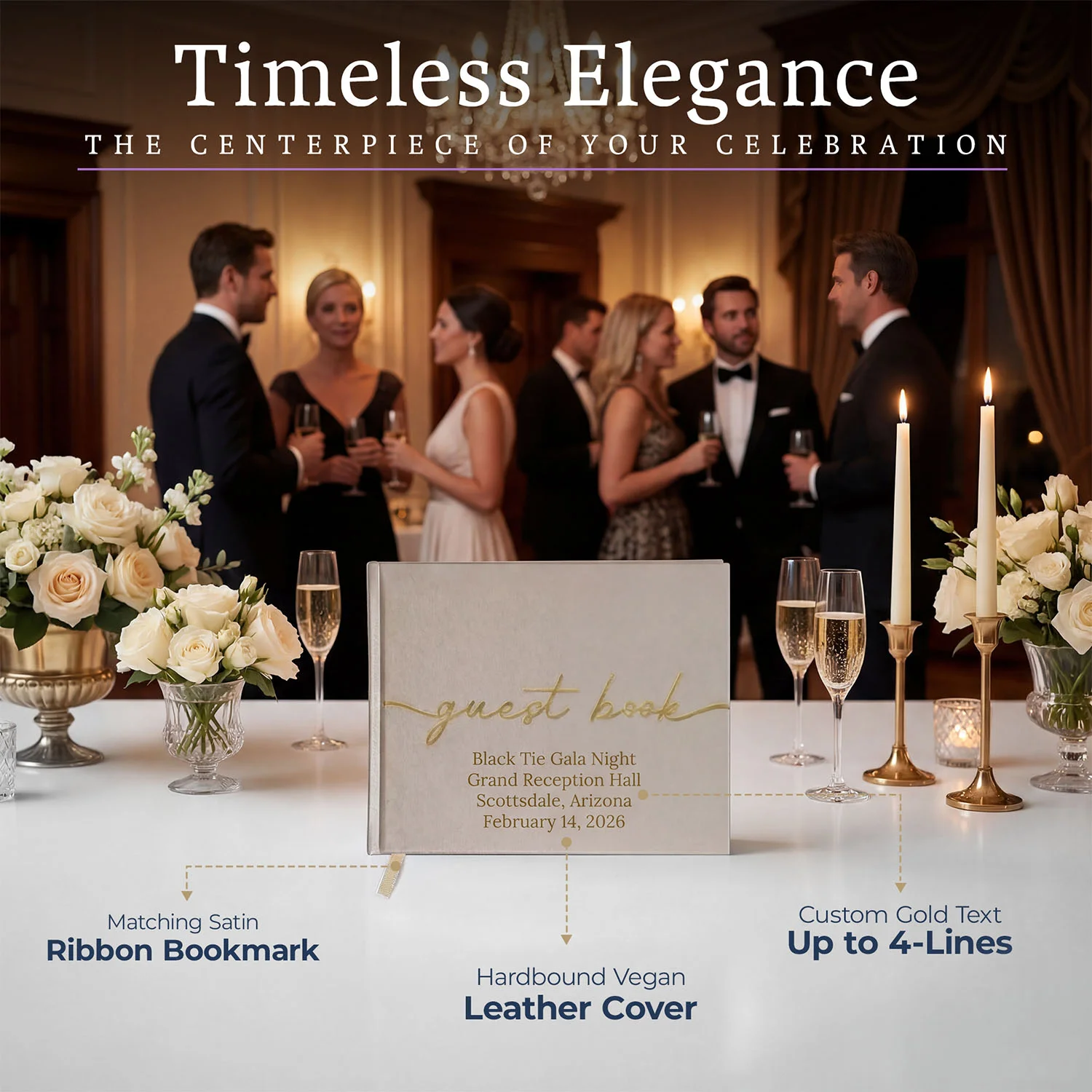 All Occasion Guestbook - Champaigne Beige